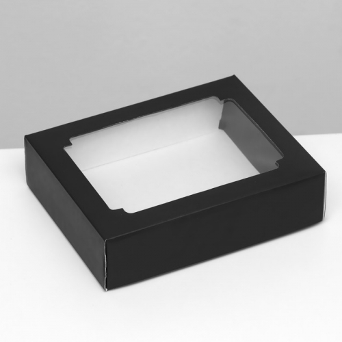 Коробка самосборная, крышка-дно, с окном, «Малевич» 18 х 15 х 5 см