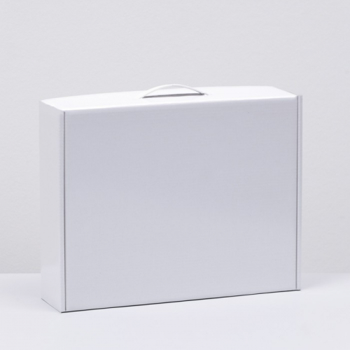 Коробка самосборная, белая, ламинированная, 25 х 32 х 8,5 см