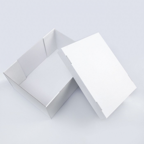 Коробка складная, крышка-дно, белая, 37 х 28 x 18 см