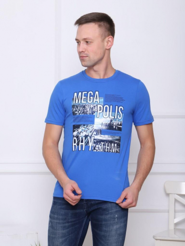 Футболка мужская MEGAPOLIS (синяя)