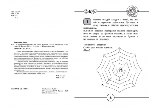 Уценка. Этери Заболотная: 33 логических лабиринта для умных малышей