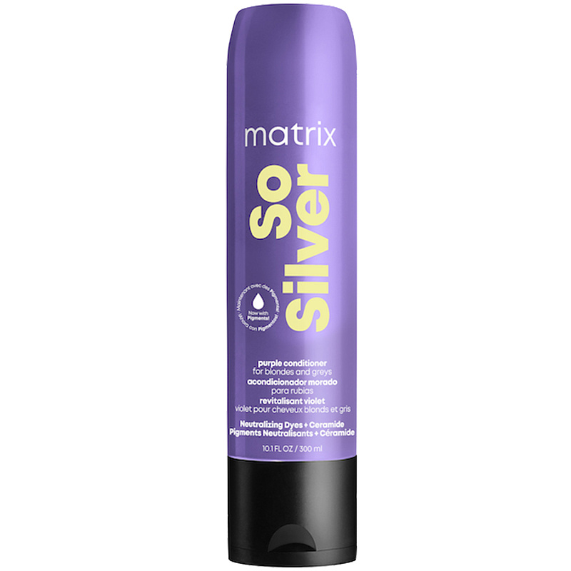 MATRIX Фиолетовый кондиционер для нейтрализации желтизны светлых волос So Silver, 300 мл