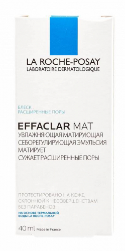 Эфаклар MAT матирующая увлажняющая эмульсия 40 мл LA ROCHE POSAY