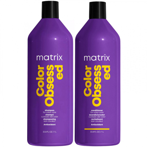 MATRIX Набор для окрашенных волос Color Obsessed: шампунь, 1000 мл + кондиционер, 1000 мл