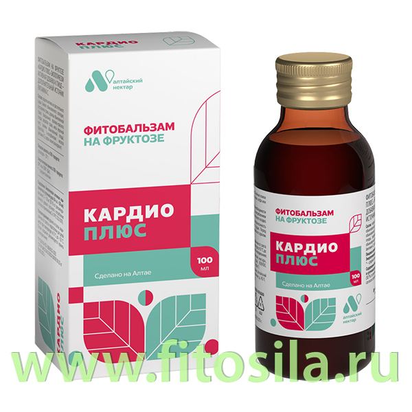 Фитобальзам на фруктозе Кардио плюс фл. 100 мл, в инд. уп. БАД