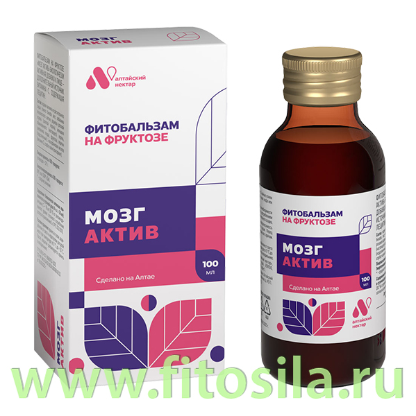 Фитобальзам на фруктозе Мозг Актив фл. 100 мл, в инд. уп БАД