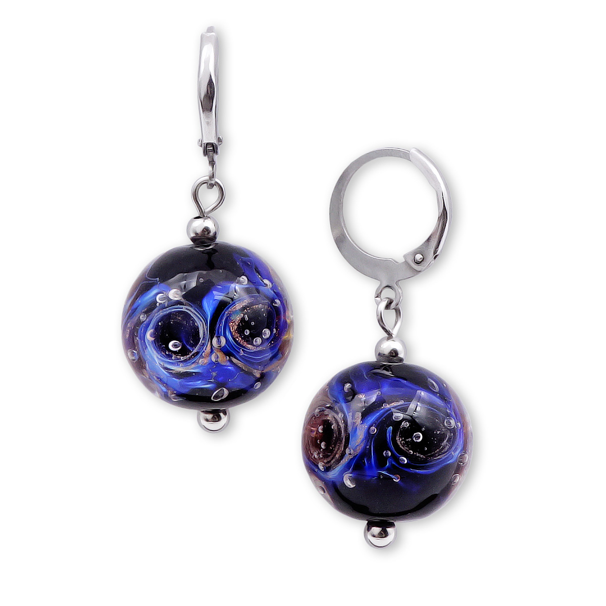 Серьги из муранского стекла BLUE NIGHT LS1492