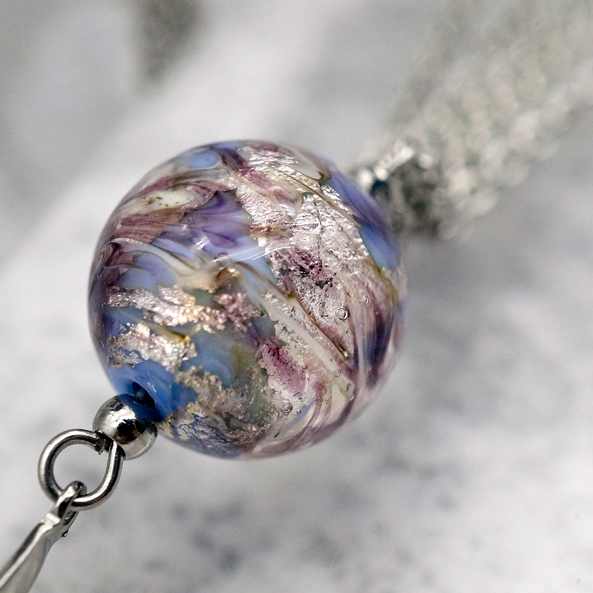 Серьги из муранского стекла PURPLE MIST LS1925