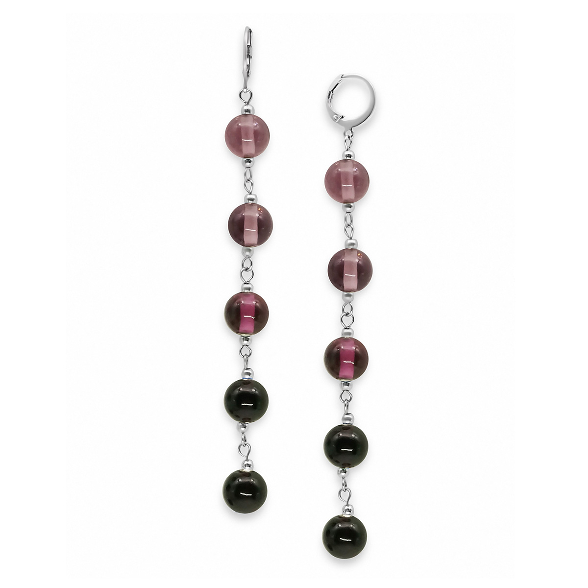 Серьги из муранского стекла LS3247/фиолетовый
