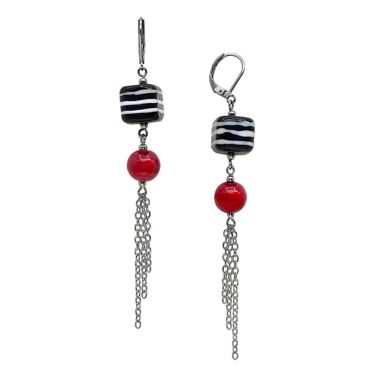 Серьги из муранского стекла CHERRY & CHOCOLATE LS3442