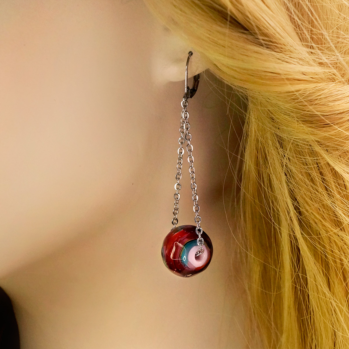 Серьги из муранского стекла MELODY COLOR LS2933