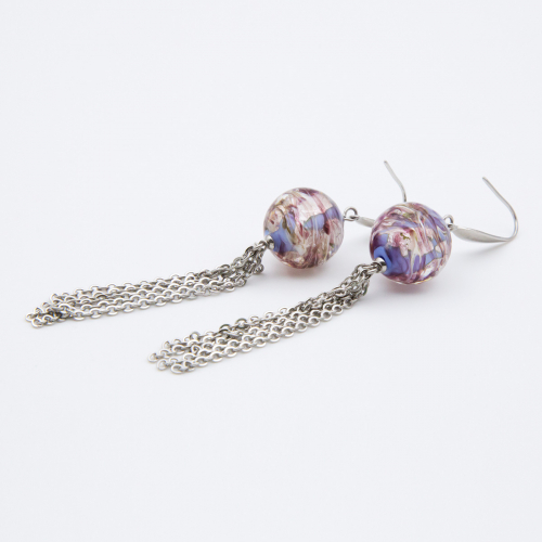Серьги из муранского стекла PURPLE MIST LS1925