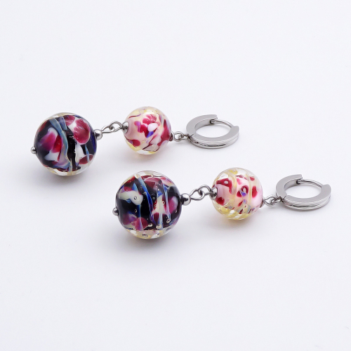 Серьги из муранского стекла APPLE BLOSSOM LS3149