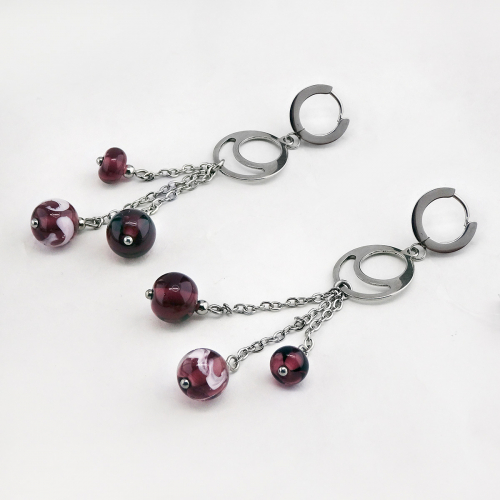 Серьги из муранского стекла BERRY MIX LS2969