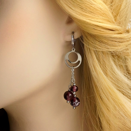 Серьги из муранского стекла BERRY MIX LS2969