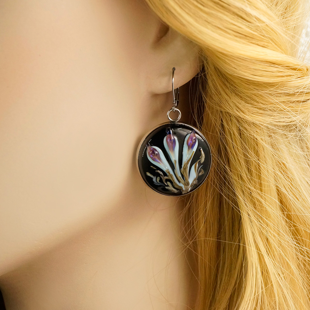 Серьги из муранского стекла MELODY FLOWERS LS2957