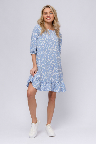 Платье 1001 DRESS #854205Голубой (принт)