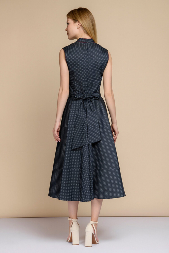 Платье 1001 DRESS #779119Темно-синий (принт горошек)