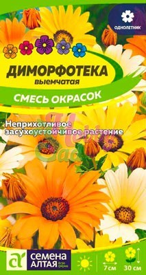 Цветы Диморфотека смесь окрасок (0,2 г) Семена Алтая