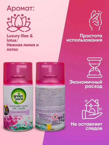 Освежитель воздуха Green World Lilac&lotus 250мл