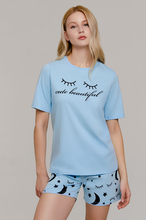 Арт. 9143 Пижама с шортами 42-50 (5 шт)