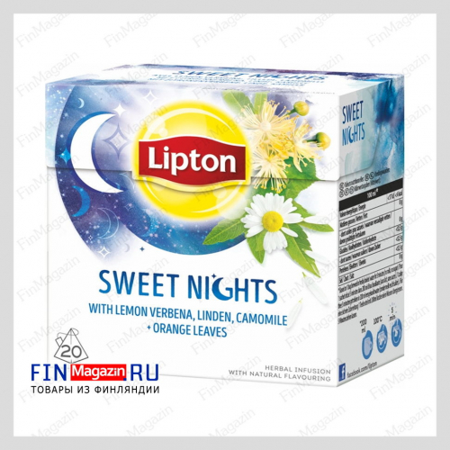 Чай Lipton Sweet Nights ромашка, вербена, апельсин 20 шт