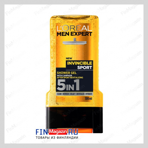 Гель для душа L'Oréal Men Expert Invincible Sport 5в1 300 мл