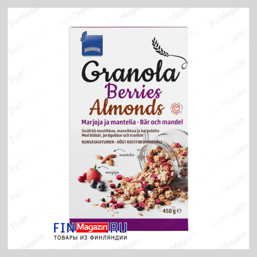 Мюсли с ягодами и миндалём Granola Rainbow 450 гр