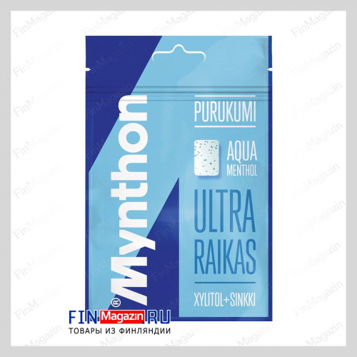 Жевательная резинка Aqua Menthol Mynthon Ultra 44 гр