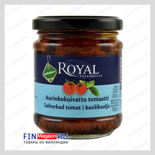 Вяленые томаты Royal с базиликом 200/120 г