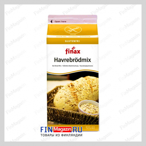 Овсяная смесь для выпечки хлеба Finax (без глютена) 900 гр