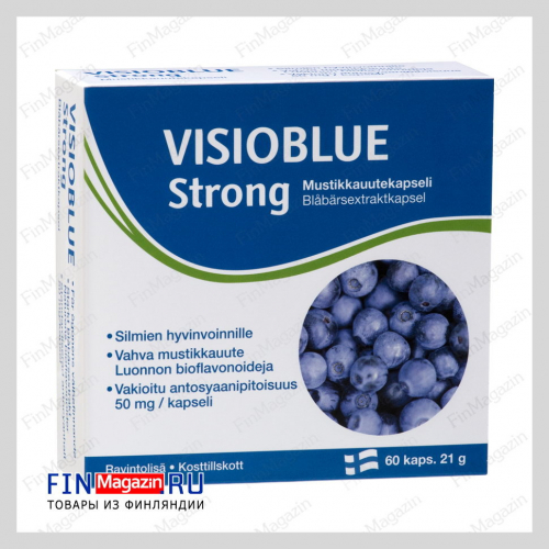 Витамины с экстрактом черники Visioblue Strong 60 капсул Hankintatukku