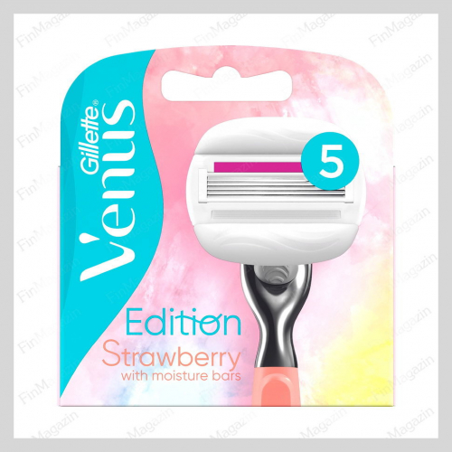 Сменные кассеты Gillette Venus 5 Strawberry (клубника) 3 шт