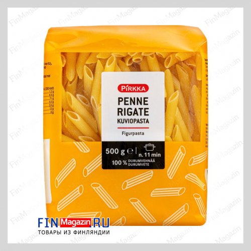 Паста итальянская (Пенне Ригате) Pirkka Penne Rigate 500 гр