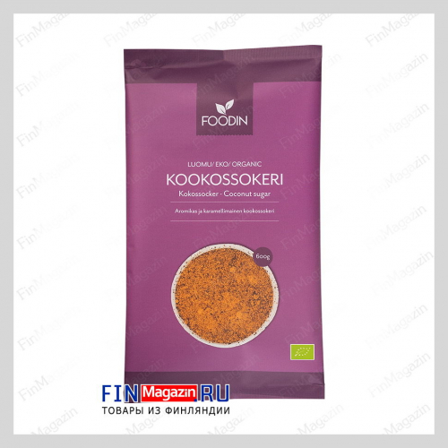 Кокосовый органический сахар Foodin Kookossokeri Luomu 230 гр