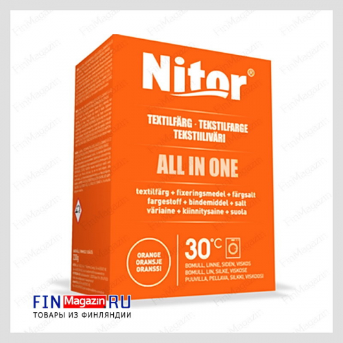 Текстильная краска оранжевая All in one Nitor 230 г