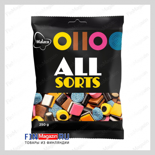 Ассорти лакричных конфет Malaco Allsorts 250 гр