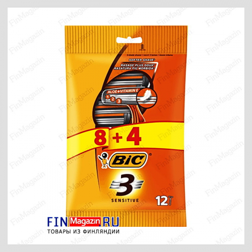 Бритвенные станки Bic 8+4шт Sensitive3