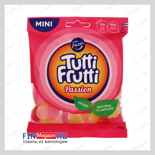 Конфеты цитрусовые Fazer Tutti Frutti Passion 80 гр