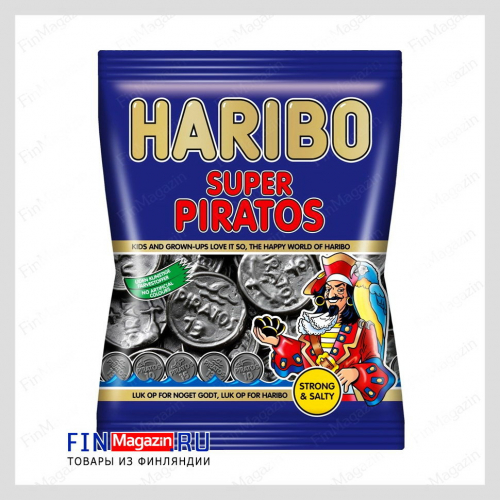 Конфеты с лакрицей и солью Haribo Super Piratos 120 гр