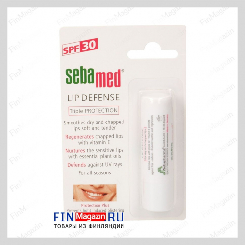 Защитный бальзам для губ Sebamed SPF 30 Protection Plus