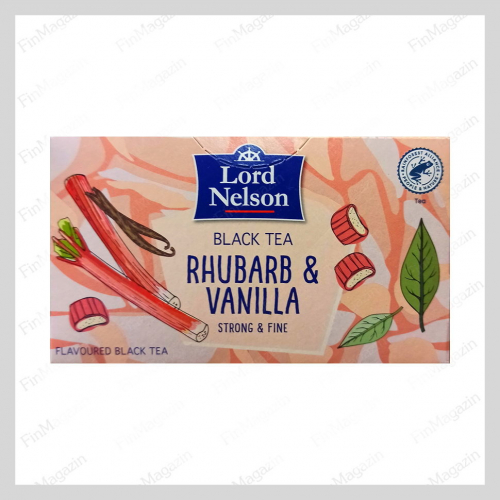 Чёрный чай с ревенем и ванилью Rhubarb & Vanilla 20 шт/уп, Lord Nelson