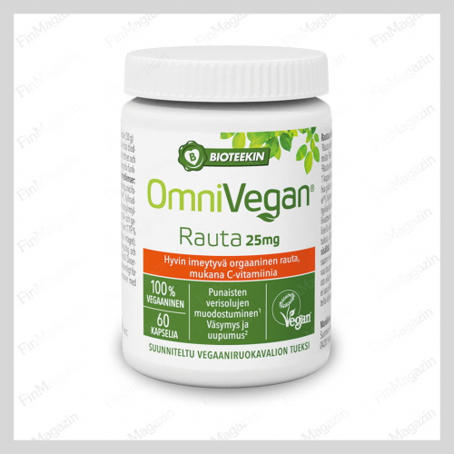 Железо для веганов OmniVegan Rauta Bioteekin 60 капсул