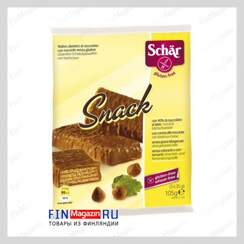 Вафли в шоколаде без глютена Schar Snack 105 гр