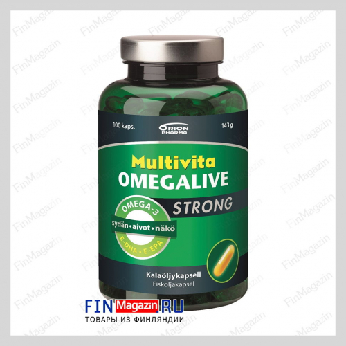 Витамин рыбий жир Multivita ОмегаLife Strong Omega 3 100 капсул MultiVita