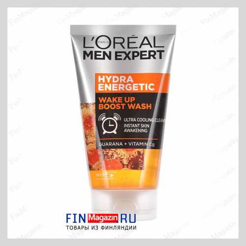 Очищающий гель для лица Loreal Men Hydra Energetic Boost (гуарана) 100 мл