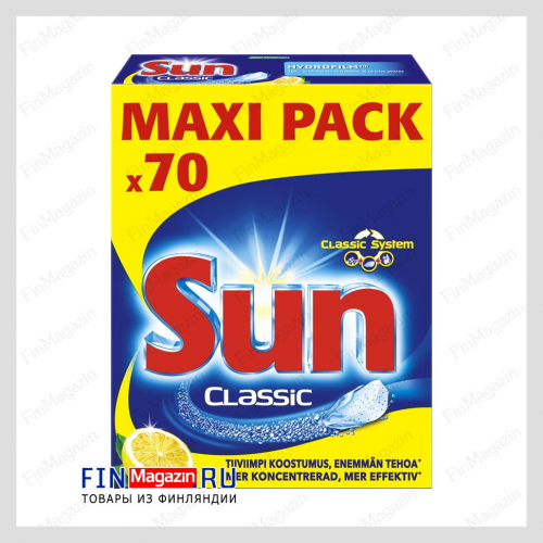 Таблетки для ПММ Sun Lemon 70 шт