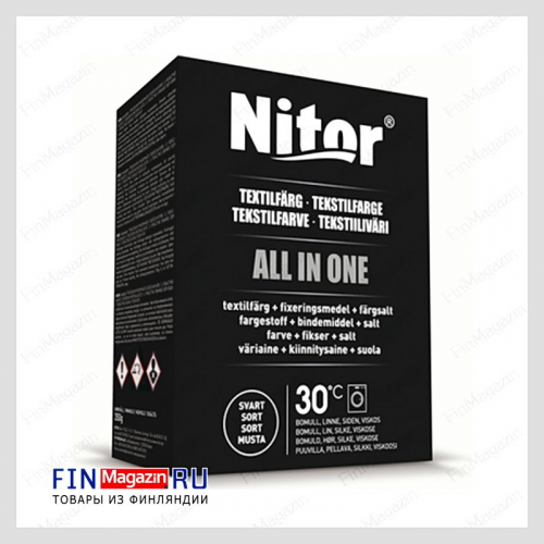 Текстильная краска черная All in one Nitor 350 г