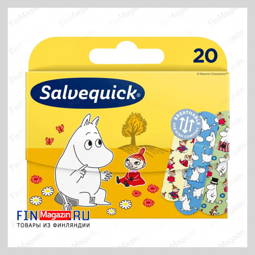 Пластырь детский Salvequick Muumi 20 шт