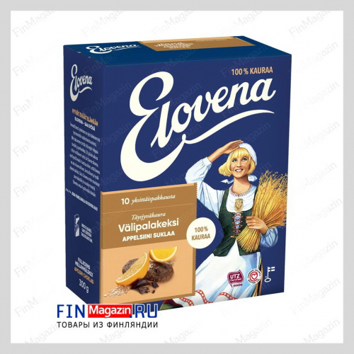 Шоколадное печенье с апельсином Elovena 10x30 гр